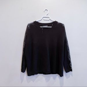 The Kooples Black Lace Sweater